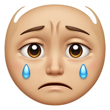 crying face emoji, expressive and clear sticker