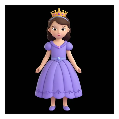 girls in a princess dress sticker