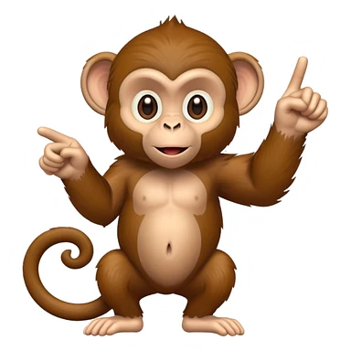 animated ris
smonkey pointing to the right  sticker