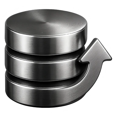efficient modern multi-layer database symbol representing performance and scalability, colors #3B2C85, #83fff8, #2C2828 sticker