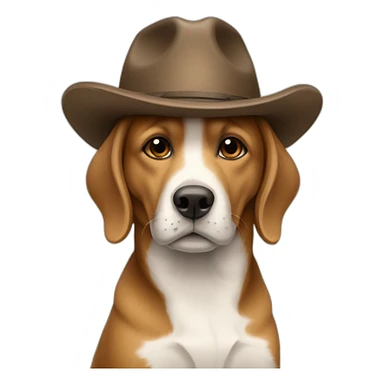Um cachorro de chapeu sticker