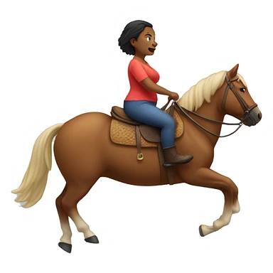 Fat woman riding a horse sticker