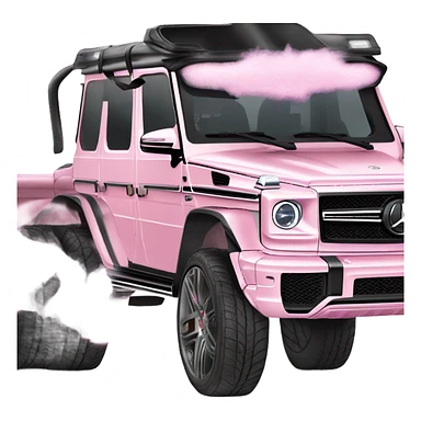 whole view Mercedes-Benz G63 AMG light pink sticker