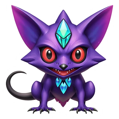  exotic tropical cyber-Sableye-Noibat-Trico-Fakémon-Pokémon-Vernid-creature sticker