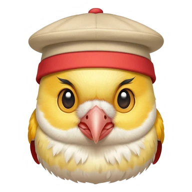 a cute cockatiel with a cute hat   sticker