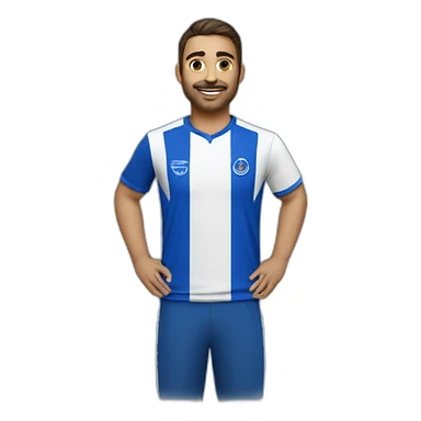 person wearing T-shirt,Al Hilal club sticker