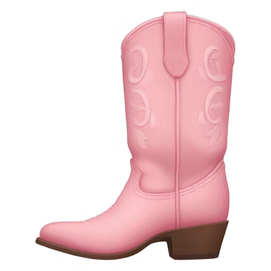 pastel pink cowgirl boots sticker