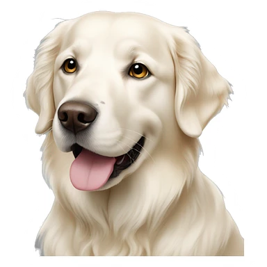 white english cream golden retriever sticker