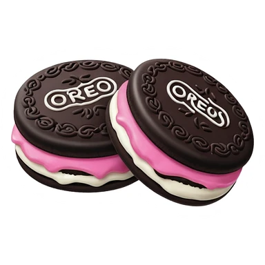 oreos pink and Oreo’s black sticker