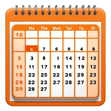 orange calendar sticker