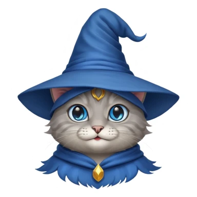 Cat wizard smirk sticker