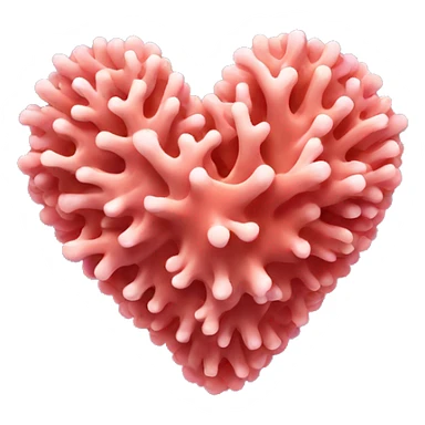 Coral heart sticker