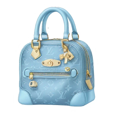 Baby blue Louis Vuitton bag sticker