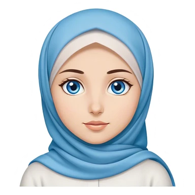 Turkish beautiful finish Konya girl blue eyes with ramadan hijab  sticker