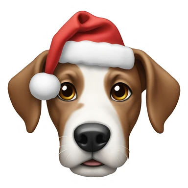 Dog with a christmas het sticker