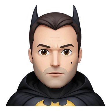 emoji of batman ben affleck sticker