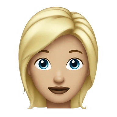 45 year old woman blonde hair blue eyes  sticker