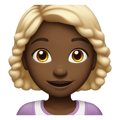 cute black little girl waving at camera sticker