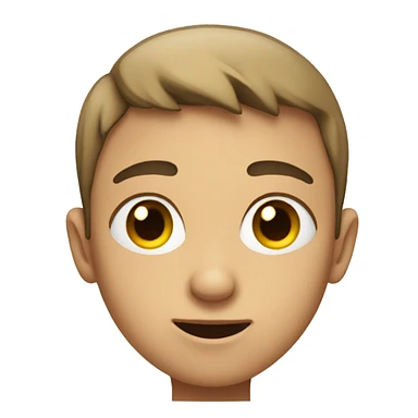 a boy who looks with one eye to the left and the other to the right sticker