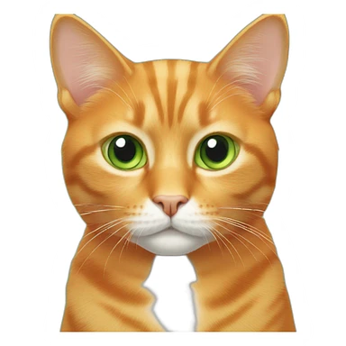 Orange cat green eyes sticker
