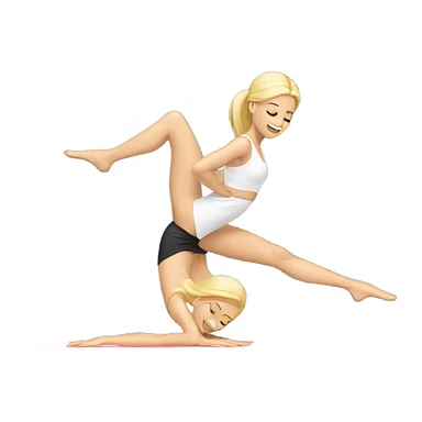 Blonde woman doing splits  sticker