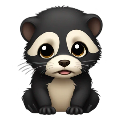 dark ferret sad sticker