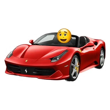 Santa in a Ferrari  sticker