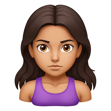 Hispanic girl determined look, muscles sticker