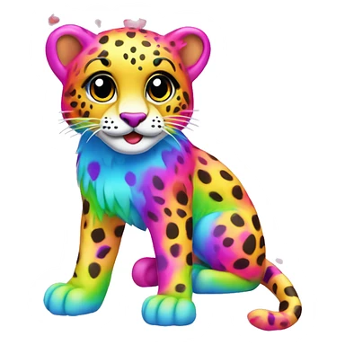 lisa frank rainbow cheetah sticker