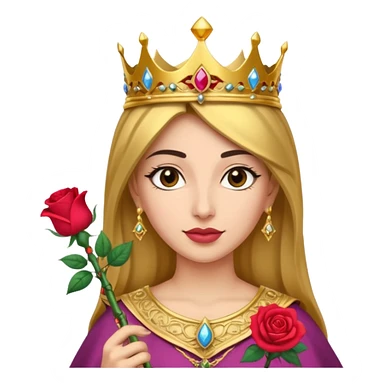 woman, arab, rose, scepter sticker