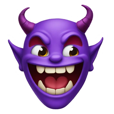 purple Devil laughing emoji sticker