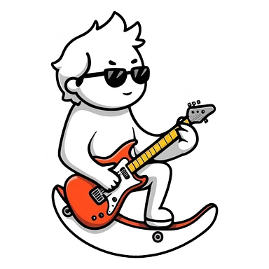 cool funny rocker sticker