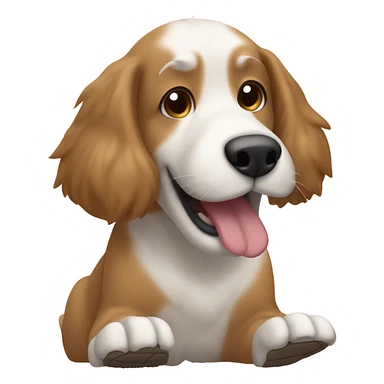 dog licking feet sticker
