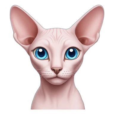 Pink-sphinx-cat-blue-eyes sticker