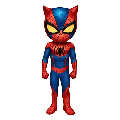 Gato vestido de spiderman sticker