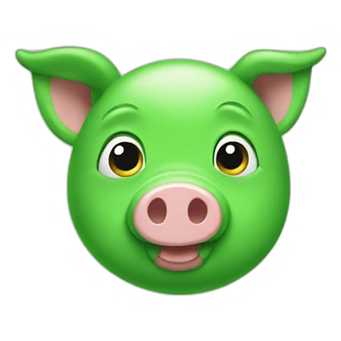 green pig sticker