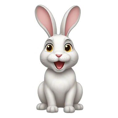 A rabbit who shows he's famous sticker