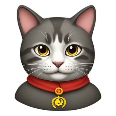 communist cat sticker