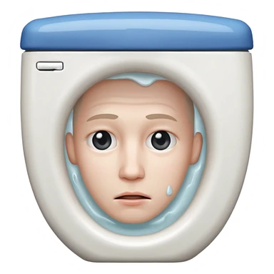 Head in toilet  sticker
