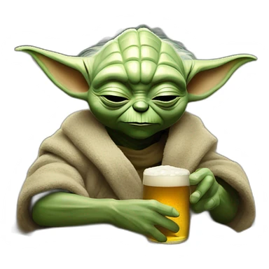 Yoda Wo Sleep with à brer on his hea master yoda who sleeps with a beer on his head sticker