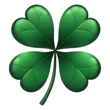 black 5 leaf clover sticker