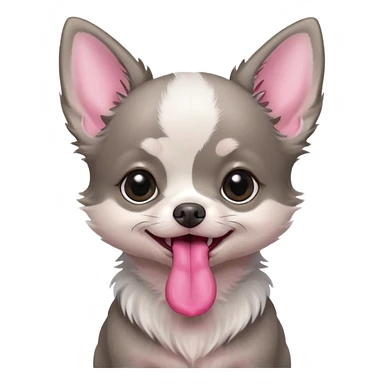 Grey baby Chihu dog sticker