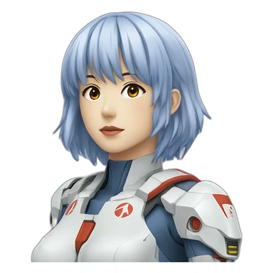 rei ayanami，full body，lateral view sticker