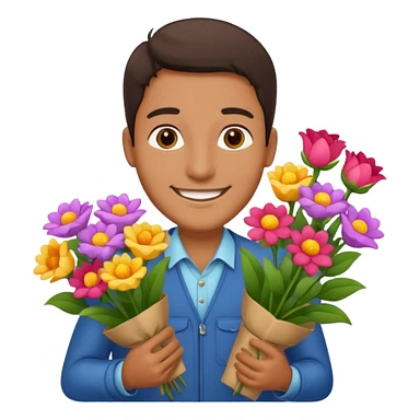 Flower Vendor man sticker