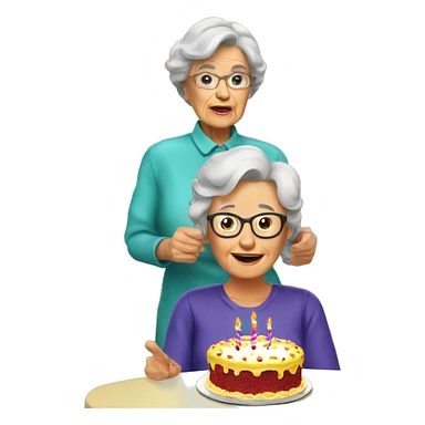 Birthdaycake vor grandma sticker