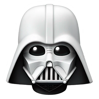 White Darth Vader  sticker