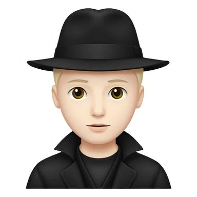 man goth in hat sticker