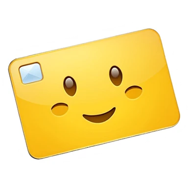 yellow flat card iOs sticker