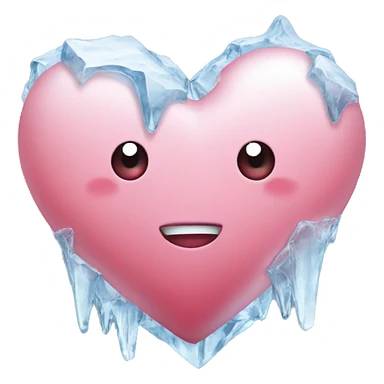 Heart with ice sticker