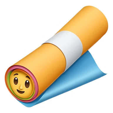 a poster, rolled up vertically sticker